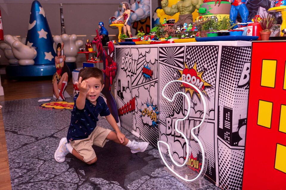 Aniversário Théo 3 anos - Realizado em Buffet Coisa de Criança, Santos, Sp